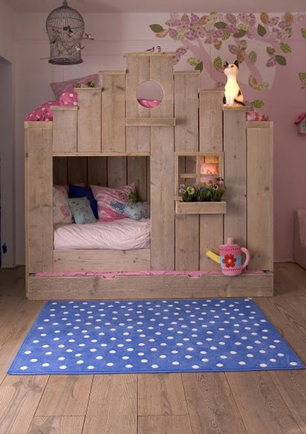 childrens bed with pull out bed