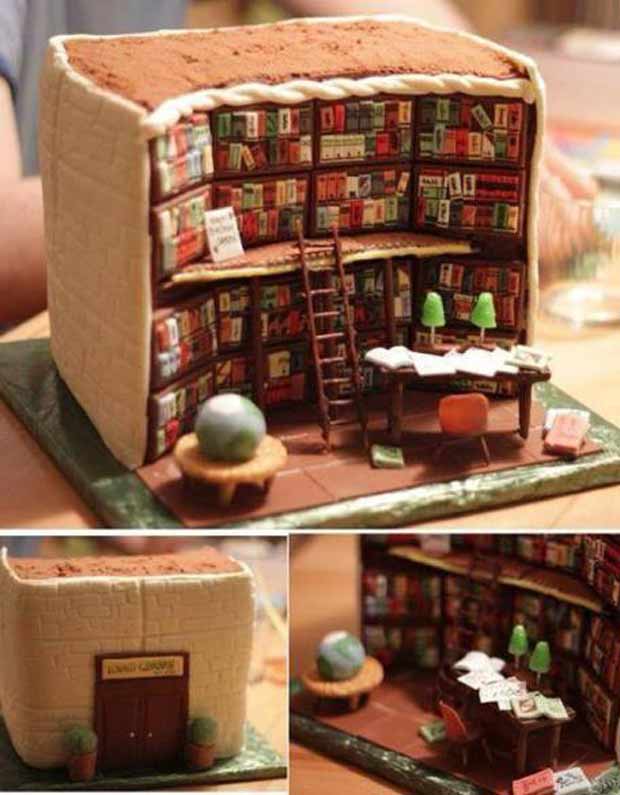 library-cake