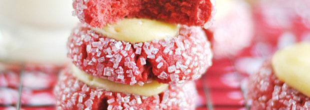 Red Velvet Cream Cheese Christmas Cookies